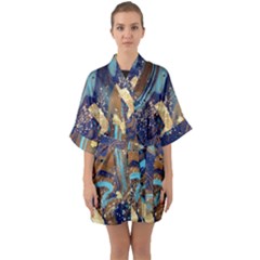 Half Sleeve Satin Kimono  