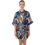 My Pour Cup Painting CBDOilPrincess 0cfa8741-c750-44af-8d62-c9a03448df92 Half Sleeve Satin Kimono 