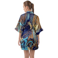 Half Sleeve Satin Kimono  