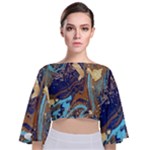 My Pour Cup Painting CBDOilPrincess 0cfa8741-c750-44af-8d62-c9a03448df92 Tie Back Butterfly Sleeve Chiffon Top