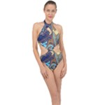 My Pour Cup Painting CBDOilPrincess 0cfa8741-c750-44af-8d62-c9a03448df92 Halter Side Cut Swimsuit