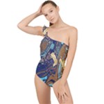 My Pour Cup Painting CBDOilPrincess 0cfa8741-c750-44af-8d62-c9a03448df92 Frilly One Shoulder Swimsuit