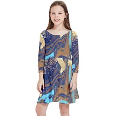 Kids  Quarter Sleeve Skater Dress 