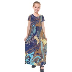 Kids  Short Sleeve Maxi Dress 