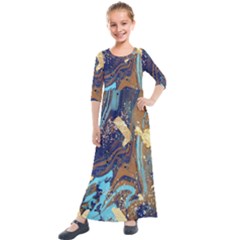 Kids  Quarter Sleeve Maxi Dress 