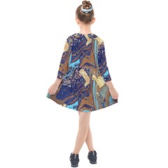 Kids  Quarter Sleeve Shirt Dress 
