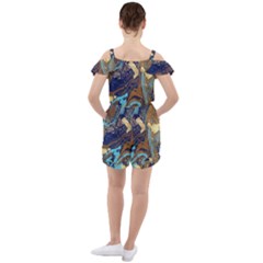 Ruffle Cut Out Chiffon Playsuit 