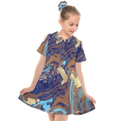 Kids  Short Sleeve Shirt Dress 