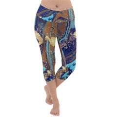 Lightweight Velour Capri Yoga Leggings 