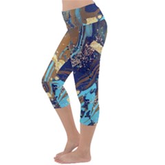 Lightweight Velour Capri Yoga Leggings 