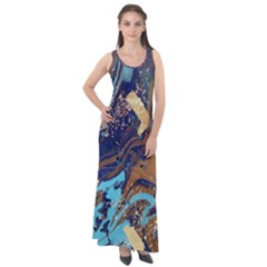 Sleeveless Velour Maxi Dress 