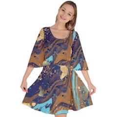 Velour Kimono Dress 