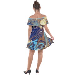 Off Shoulder Velour Dress 
