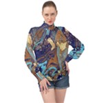 My Pour Cup Painting CBDOilPrincess 0cfa8741-c750-44af-8d62-c9a03448df92 High Neck Long Sleeve Chiffon Top