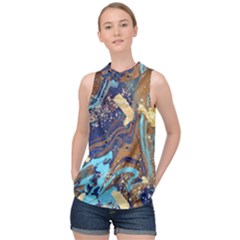 High Neck Satin Top 