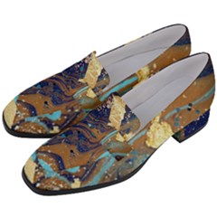 Women s Chunky Heel Loafers 