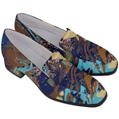 Women s Chunky Heel Loafers 