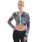 My Pour Cup Painting CBDOilPrincess 0cfa8741-c750-44af-8d62-c9a03448df92 Long Sleeve Cropped Velvet Jacket