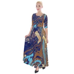 Half Sleeves Maxi Dress 