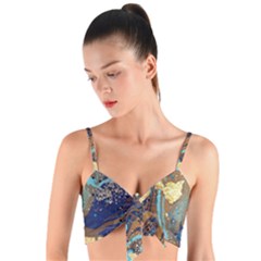 Woven Tie Front Bralet 