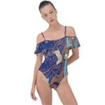 My Pour Cup Painting CBDOilPrincess 0cfa8741-c750-44af-8d62-c9a03448df92 Frill Detail One Piece Swimsuit