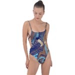 My Pour Cup Painting CBDOilPrincess 0cfa8741-c750-44af-8d62-c9a03448df92 Tie Strap One Piece Swimsuit