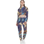 My Pour Cup Painting CBDOilPrincess 0cfa8741-c750-44af-8d62-c9a03448df92 Cropped Zip Up Lounge Set