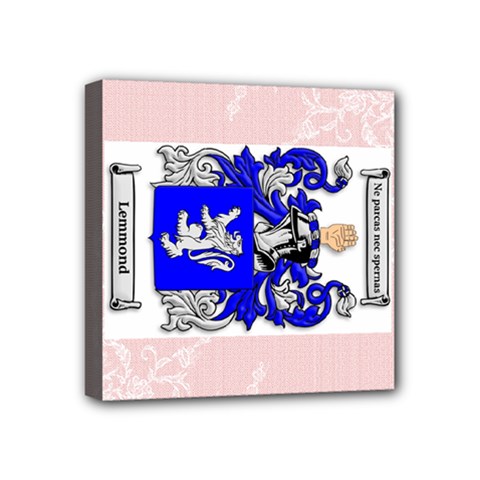 Lemmond Coat of Arm Mini Canvas 4  x 4  (Stretched) from ArtsNow.com