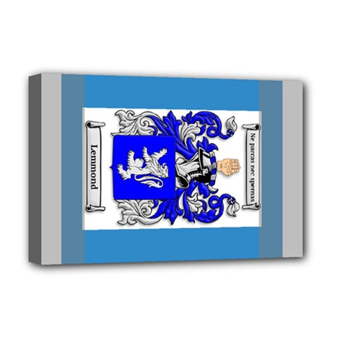 Lemmond Coat of Arm Deluxe Canvas 18  x 12  (Stretched) from ArtsNow.com