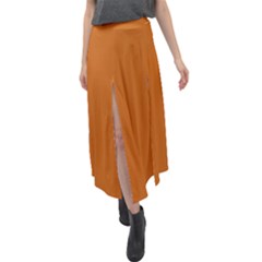 Velour Split Maxi Skirt 