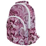 Dusty pink marbling Rounded Multi Pocket Backpack