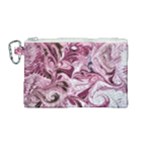 Dusty pink marbling Canvas Cosmetic Bag (Medium)