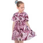 Dusty pink marbling Kids  Sailor Dress