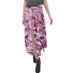 Dusty pink marbling Velour Split Maxi Skirt