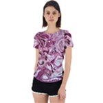 Dusty pink marbling Back Cut Out Sport Tee