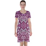 Pink marbling symmetry Short Sleeve Nightdress