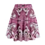 Pink marbling symmetry High Waist Skirt