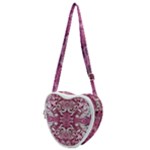 Pink marbling symmetry Heart Shoulder Bag