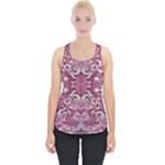 Pink marbling symmetry Piece Up Tank Top