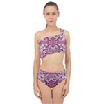 Pink marbling symmetry Spliced Up Two Piece Swimsuit