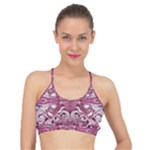 Pink marbling symmetry Basic Training Sports Bra