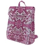 Pink marbling symmetry Flap Top Backpack