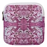 Pink marbling symmetry Mini Square Pouch