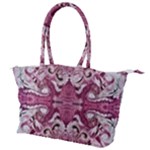 Pink marbling symmetry Canvas Shoulder Bag