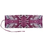 Pink marbling symmetry Roll Up Canvas Pencil Holder (M)