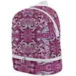 Pink marbling symmetry Zip Bottom Backpack