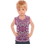 Pink marbling symmetry Kids  Sport Tank Top