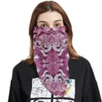 Pink marbling symmetry Face Covering Bandana (Triangle)