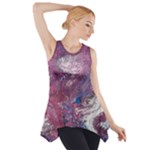 Violet feathers Side Drop Tank Tunic