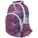 Violet feathers Rounded Multi Pocket Backpack